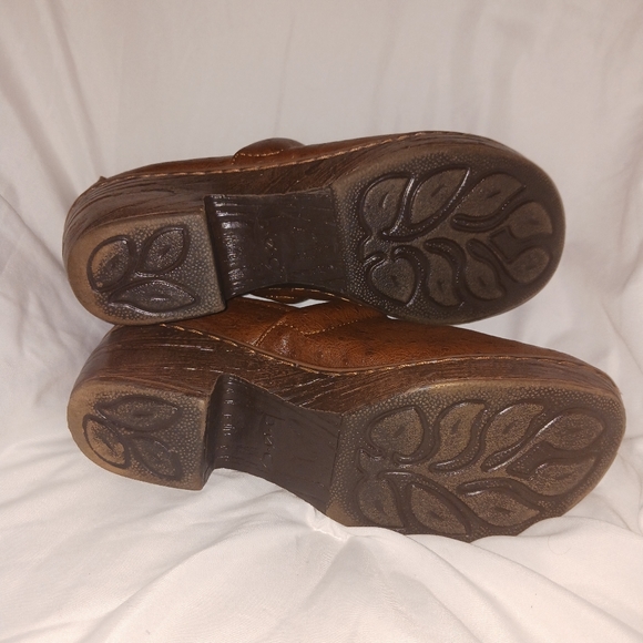 B.O.C. Born Concept Women's Clogs Nursing Shoe Brown Ostrich Sz. 9.5 - Picture 8 of 10